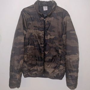 Pink Victoria’s Secret Camo Lightweight Jacket Full Zip Elastic Cuff